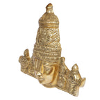 ARTVARKO Brass Lord Tirupati Balaji Lord Sri Venkateswara Balaji Face with Shankh Chakra Namah Wall Hanging Idol Showpiece Home Décor Gold.