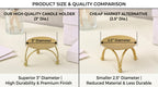 theindianhandicrafts | Iron Plate Candle Holder |Gold Finish | 3 Inch Diameter | for Tealight and Pillar Candles | Decorative Multipurpose Stand | Pack of 4 Pcs