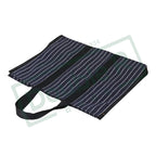 DOUBLE R BAGS Big Eco Cotton Canvas Shopping Bags for Carry Milk Grocery fruits Vegetable with Reinforced Handles jhola Bag - Kitchen Essential (17x8.5x14-inches) (Navy, Pack of 2)