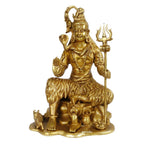ARTVARKO 18 Inch Big Brass God Shiva Shankar Bhagwan Mahayogi Idol Sculpture Statue Murti Puja Room, Temple