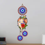 Artvibes Ekdanta Ganesha Evil Eye Wall Hanging for Home Entrance Decor | Nazar Battu Protection Charm for Living Room Bedroom Temple Office | Vastu Positive Energy Lucky MDF Decorative Gift (WH_8566N)