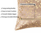 RD TREND Velvet Cushion Covers, 60 x 60 cm/24 x 24 inches,Pack of 5,250 TC, Back Zipper (Brown)