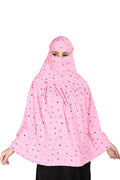 7 season's Women's Cotton Long Scarf Cum Mask for Female Universal Size Usable For Vehicle Driver For Sunlight Uv Protection White Printed Design (Pink-L)