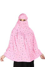 7 season's Women's Cotton Long Scarf Cum Mask for Female Universal Size Usable For Vehicle Driver For Sunlight Uv Protection White Printed Design (Pink-L)