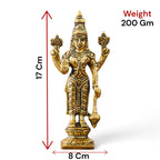 KridayKraft Lord Venkateswara Swami Tirupati Balaji Vishnu JI Murti Idol Holding Club Statue Showpiece Ideal for Pooja Room Mandir Temple and Home Decor Items (Pack of 1)
