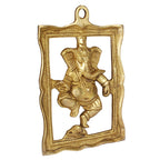 ARTVARKO Brass Ganesha Bhagwan Wall Hanging Frame for Home Decor Entrance Ganpati Gift Murti Statue Success Office Decoration Diwali Chaturthi Pooja