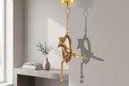 KridayKraft Decorative Metal Parrot Wall Hanging – Golden Ring Design with Bells, Traditional Home Decor Item for Living Room, Entrance & Gift.
