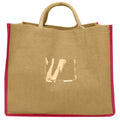 Double R Bags Reusable Grocery Shopping Jute Gift Bag With Cotton Handle for Wedding, Return Gifts & Birthday Party - (Brown) Pack of 1