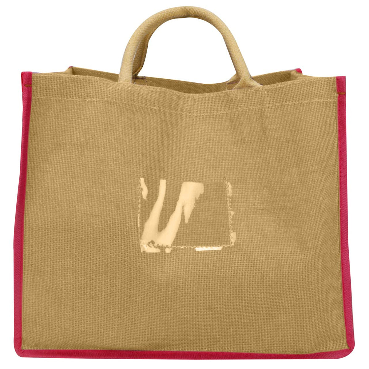 Double R Bags Reusable Grocery Shopping Jute Gift Bag With Cotton Handle for Wedding, Return Gifts & Birthday Party - (Brown) Pack of 12