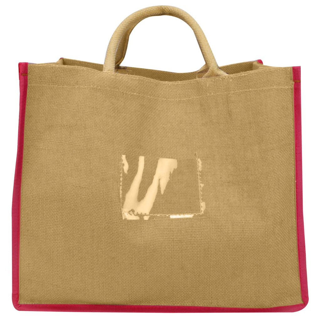 Double R Bags Reusable Grocery Shopping Jute Gift Bag With Cotton Handle for Wedding, Return Gifts & Birthday Party - (Brown) Pack of 24