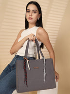 ENSAC Boho Tote Bag for Women & Girls | Large Canvas Shoulder Bag, Stylish Designer Handbag, Ethnic Design, Spacious, Lightweight, Perfect for Office, College & Shopping Use