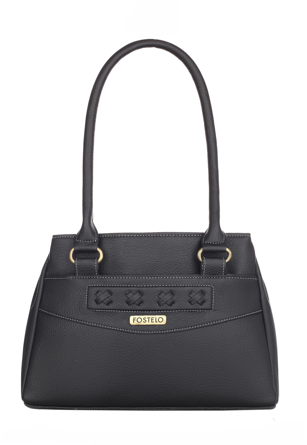 Fostelo Women's Maria Satchel Tote Handbag for Women | Ladies Purse | Stylish Shoulder Bag | Gift For Women | Black