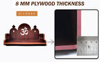 DIVOKAH® Plywood Small Wooden Temple for Home Office and Shop/Wall Hanging Temple/sinhasan/Pooja mandir/Pooja Stand/Hindola (8 MM Plywood Thickness) (BR_3G)