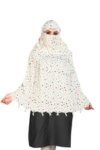 Sclout Female Cotton Breathable Sun Protection Scarf Dupatta Usable For Vehicle Driver | White Printed Design | Universal Size | For Girl & Women | Light Weight (Star Print)