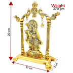 KridayKraft Metal Radha Krishna Statue Gold Plated Decor Your Home,Office & Radha Krishna Murti Idol Showpiece Figurines,Religious Krishna Idol Gift Article...