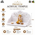 Gift Kya De Acrylic Pooja Mandir for Home Wall | Small Temple for Office & Room | Indian Acrylic Temple for Table or Shelf | Compact DIY Mandir | 12x9x6 Inch | Classic Design
