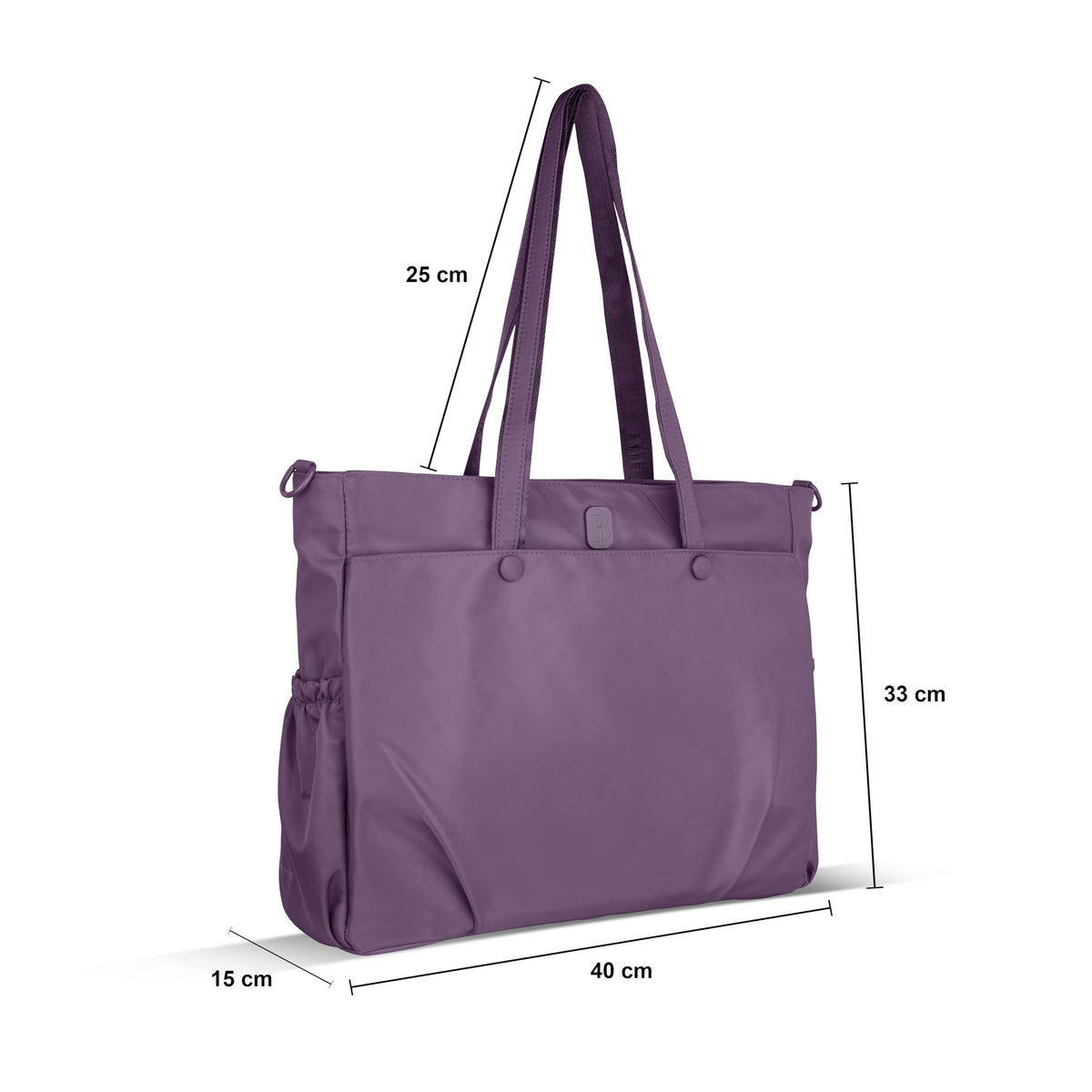 Premium Large Capacity Everyday Tote Bag for Women with Zipper Closure and Multi Pocket Storage (PURPLE)