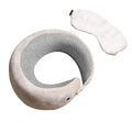 Billebon Memory Foam Neck Pillow with Cooling Gel, Snake Shape Travel Pillow with Snap Button, Neck Rest for Travelling & Flight Travel, Ergonomic Support for Comfort & Pain Relief, Black, Combo