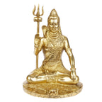 ARTVARKO Brass Blessing Lord Shiva Murti Idol Shankar Bhagwan Bhole Nath Statue Home Mandir Puja Temple 10 Inches