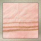 FAHABO Scarf Woman Pleated Cotton with Glitter and Lace Border Scarves | Hijab Scarf | Headscarf | Neck Scarf | Stoles | Wraps (Peach)