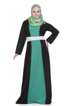 Momin Libas Aasia Color Block Long Abaya & Burkha-Large