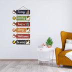 Artvibes Every Family Has A Story Welcome To Ours Wooden Art Decoration item for Home | Wall Art For Hall | Family Quotes Wall Hanging | Wall Poster | Quotes Decor Item | Wall Art Print (WH_6004N)