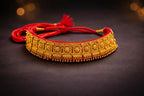 Traditional Galoband Necklace |Red Velvet Choker Necklace | Handmade Uttarakhand Ethnic Jewelry for Women
