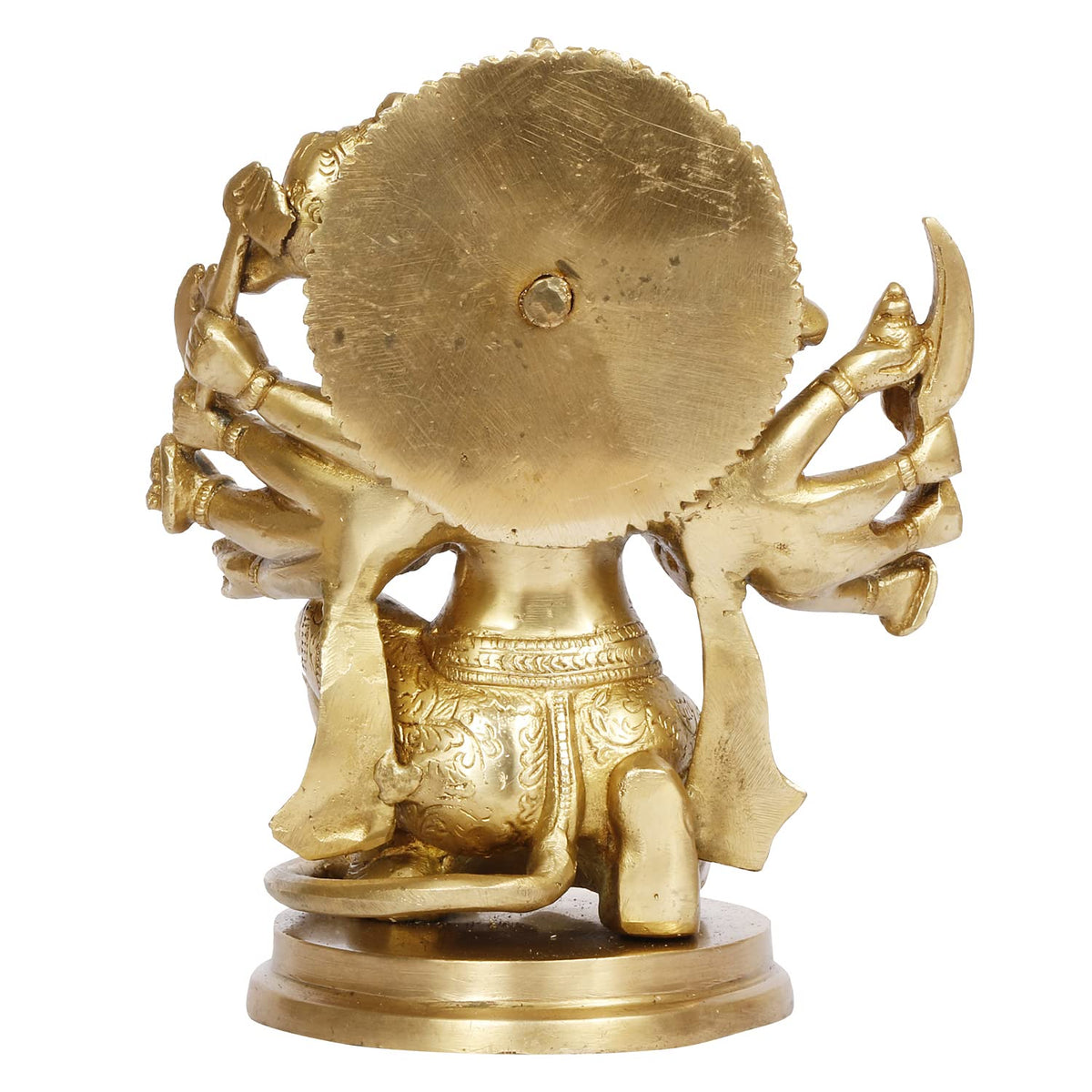 ARTVARKO Brass Panchmukhi Hanuman Showpiece Figurine Sculpture Home Decoration & Gifting Purpose Size 9 Inch