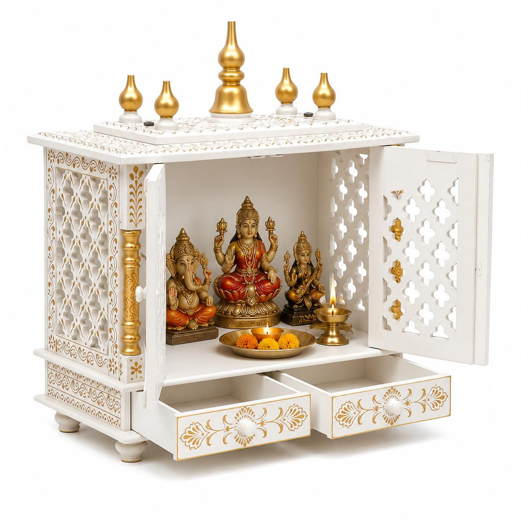 Kamdhenu art and craft Wooden Temple/Home Temple/Pooja Mandir/Pooja Mandap/Temple