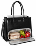 Stylish Women's Tote Bag For Woman With Insulated Lunch Compartment | Lightweight & Elegant | Lunch Bag for Office | Fits 15.6 Inch Laptop Bags For Women Office Use | Water Resistant | Free Sling Bag