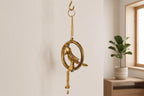 KridayKraft Decorative Metal Parrot Wall Hanging – Golden Ring Design with Bells, Traditional Home Decor Item for Living Room, Entrance & Gift.
