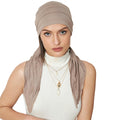 The Headscarves Women Bamboo Pre Tie Scarf (HS107Champagne)