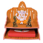 MS Enterprises Wooden Beautiful Plywood Mandir Pooja Room Home Decor Office OR Home Temple Wall Hanging Product (RED D)