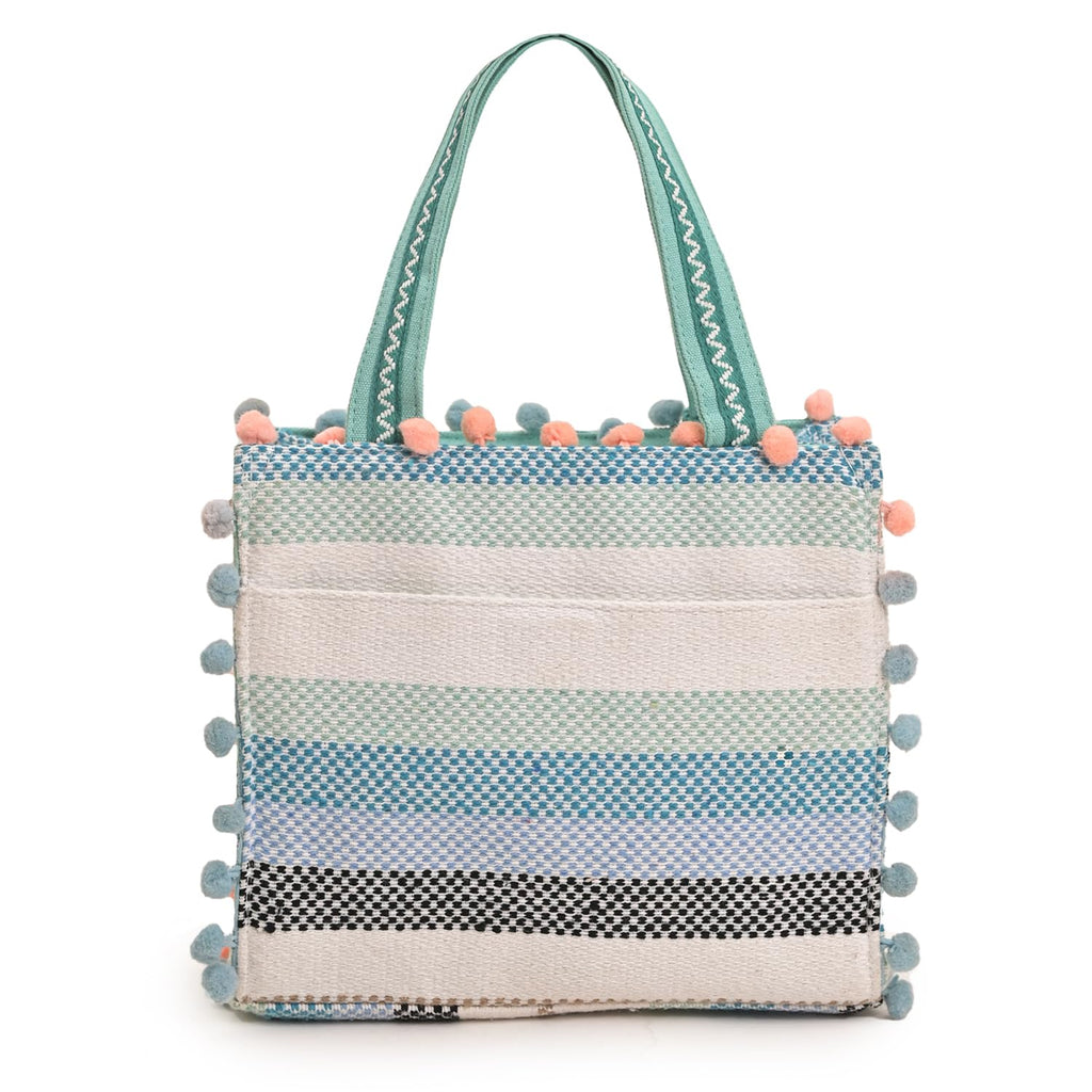 Boho Girl Mini Tote Bag for Women Whimsical Jacquard Handbag with Adjustable Strap Stylish and Elegant Ladies Crossbody Shoulder Purse, Sling Bag Perfect Birthday, Anniversary and Wedding Gift