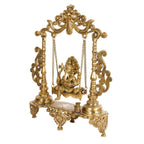 ARTVARKO Brass Ganesh Jhula Hanging Ganesha Swing Statue Ganpati Jhoola Kirtimukha Idol Murti for Home Décor Office Mandir Gift19 Inch