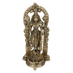 ARTVARKO Large Brass Vishnu Lord Bhagwan Vishnu Holding Club Brass Statue Handmade for Home Decor Idol for Mandir Puja for Gift 16 Inch Height