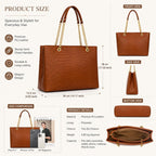 OPULLENT Women's PU Leather Tote Bag