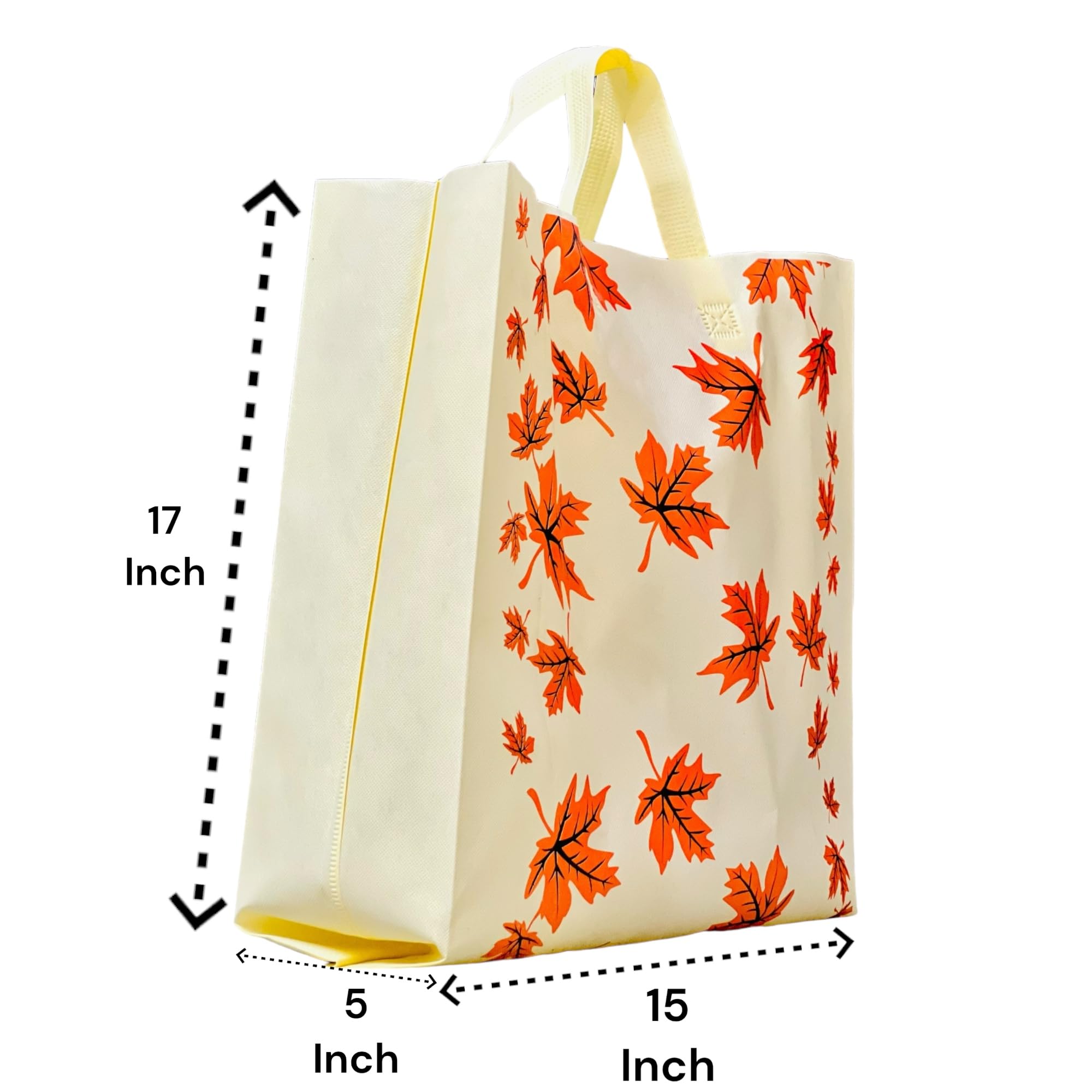 CARRY CLOUD Unstitched Cotton Reusable Grocery Shopping Bag With Handle|Goodies Bag Promotional Bag for Birthday|Gift Bag| Wedding Bags 15 * 20 * 5Inch (Pack of - 5)