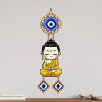 Artvibes Cute Buddha Evil Eye Wall Hanging for Home Entrance | Spiritual MDF Wall Decor | Meditation Room Vastu Wall Art for Living Room | Bedroom & Office | Gift Item (WH_8592N)