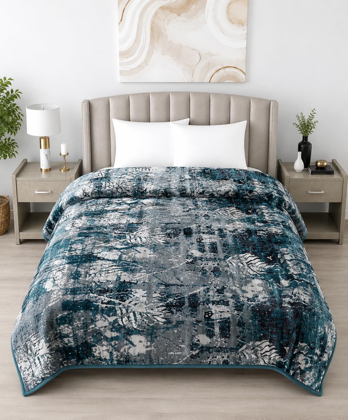 Gullivar Ultra Soft Flannel Printed Double Blanket 220x240 cm Kafalo