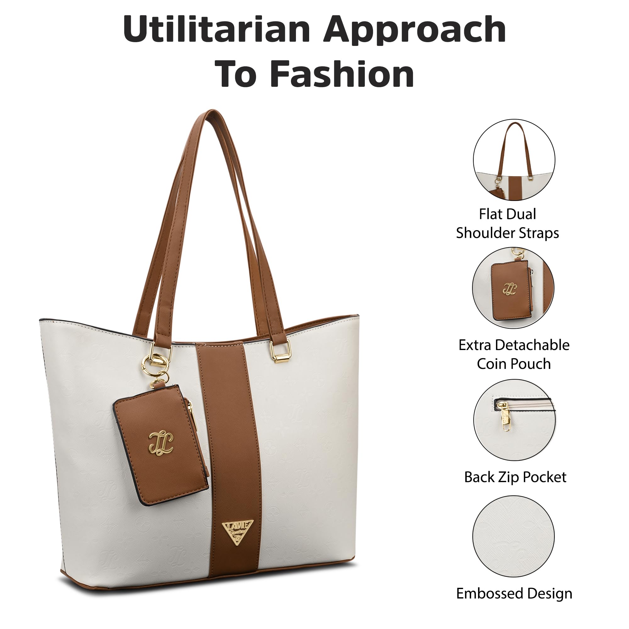 Lavie Signature Women's Edison Colourblock Tote Handbag | Tote Bag for Work | Ladies purse | Stylish Shoulder Bag | Gift for Women