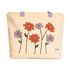 Kind Strings Canvas Flower Tote Bag for Women - Eco-Friendly Cotton Bag - Reusable & Washable - Multipurpose bag