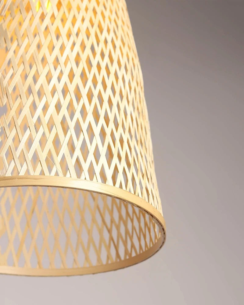 Rustic Bamboo Pendant Light for Home and Balcony