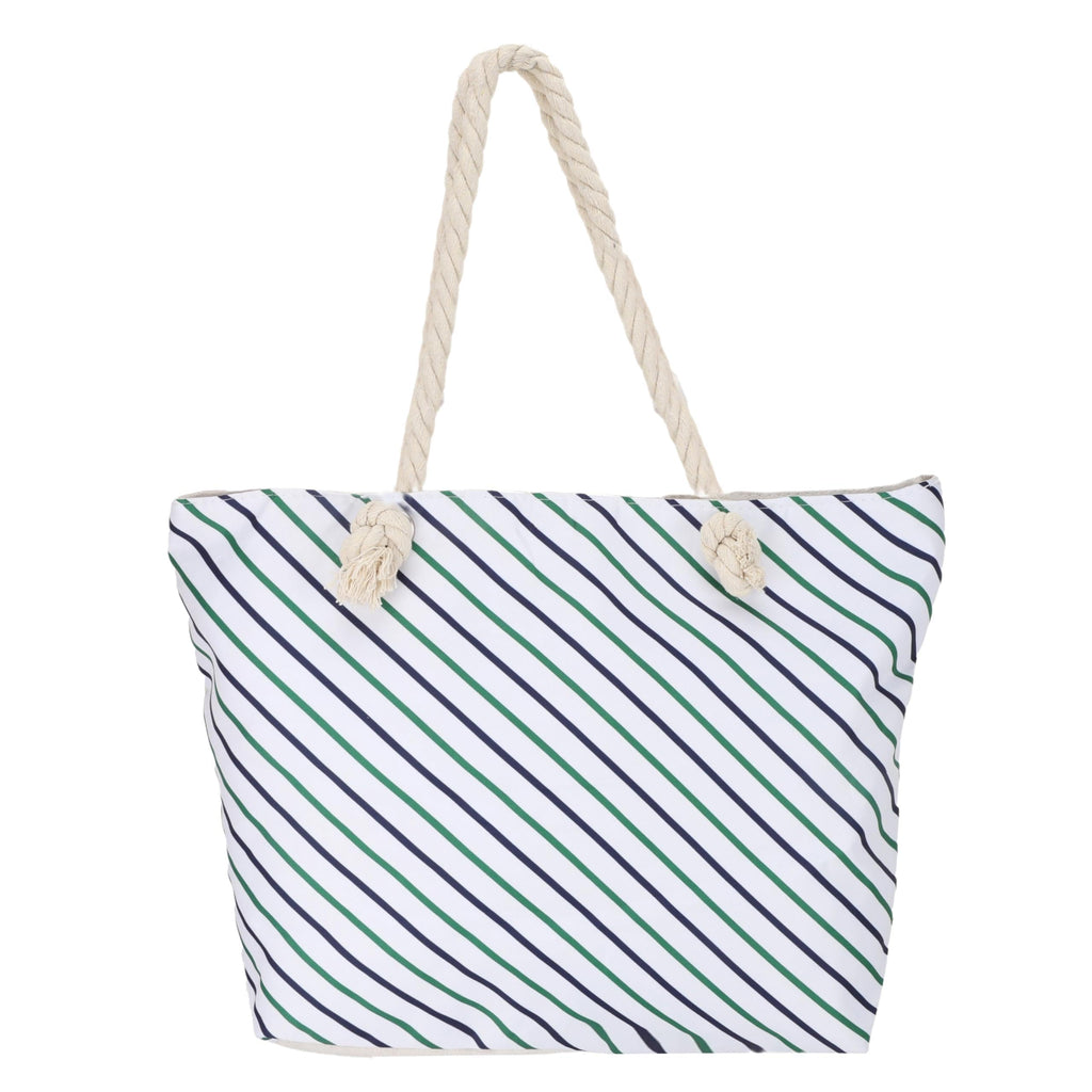 SIBY Tote Bag - Canvas Rope Handle Bag with Zipper Closure, Spacious Interior Pocket - Modern Style, Ideal for All Occasions