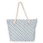 SIBY Tote Bag - Canvas Rope Handle Bag with Zipper Closure, Spacious Interior Pocket - Modern Style, Ideal for All Occasions