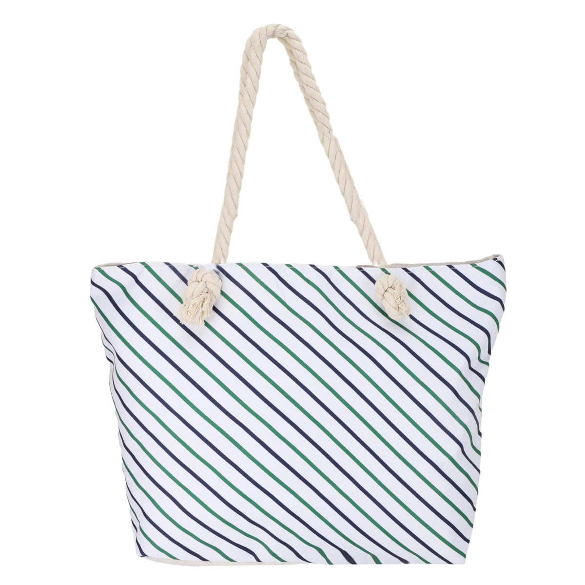 SIBY Tote Bag - Canvas Rope Handle Bag with Zipper Closure, Spacious Interior Pocket - Modern Style, Ideal for All Occasions