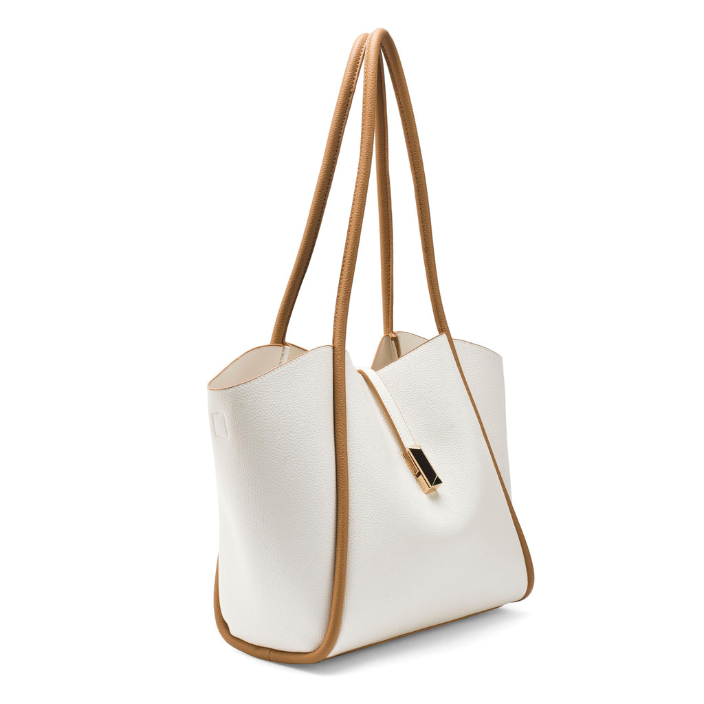 Lino Perros Avril Elegant Everyday Beige Tote bag