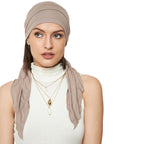 The Headscarves Women Bamboo Pre Tie Scarf (HS107Champagne)
