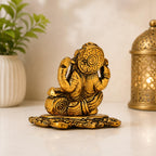 KridayKraft Ganesha ji Reading Book Statue,Ganpati Murti Idol for Pooja & Home,Office Décor Ganesh Idol for Car Dashboard Religious Showpiece for Decoration & Gifting Article...