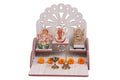 HIOLTY Foldable MDF Wooden Pooja Temple for Home | Small Mandir for God Idol | White | 28×28×26 CM | Devghar Mandir